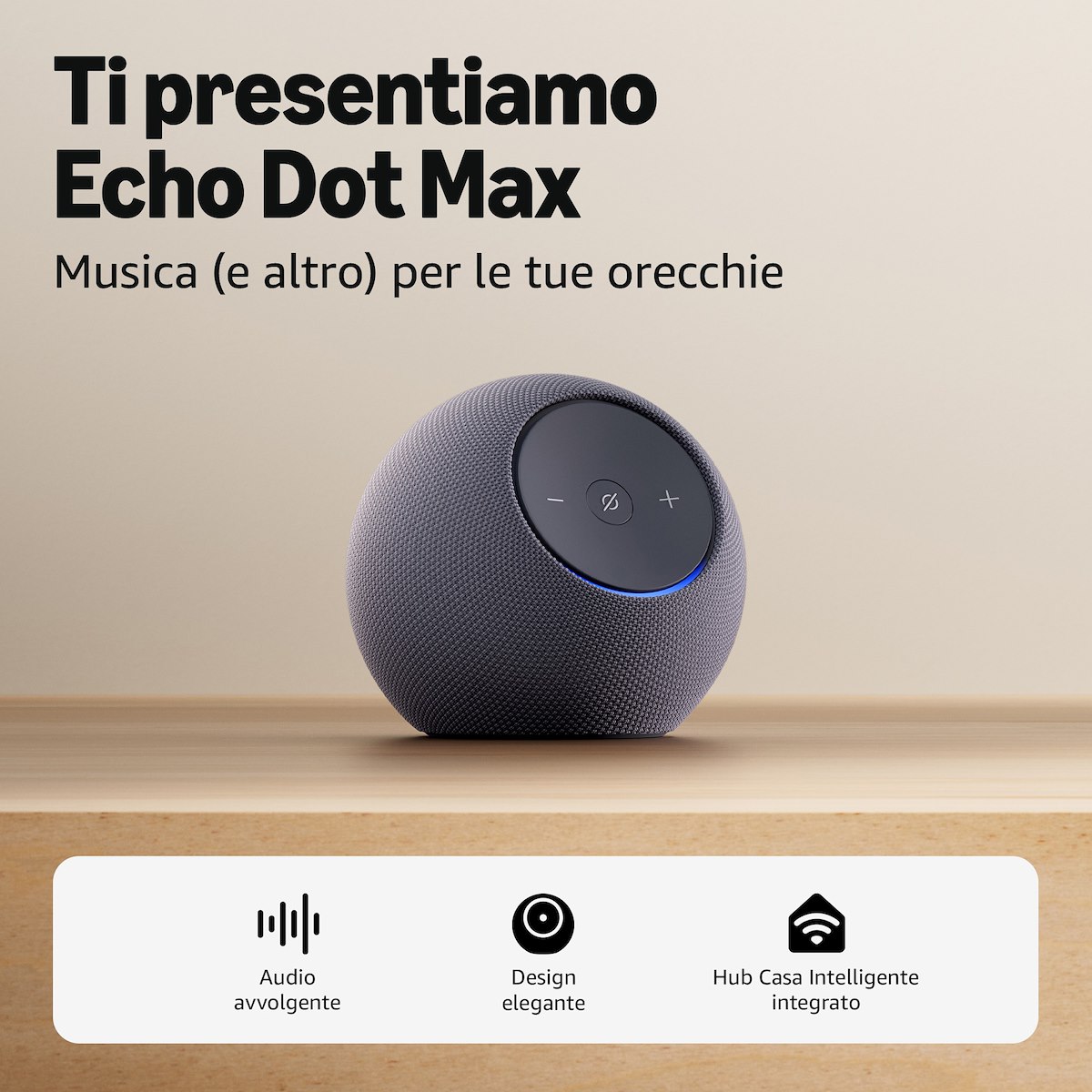 ECHO ECHODOTMAX2025GRAPHITE Altoparlante Smart - immagine 3