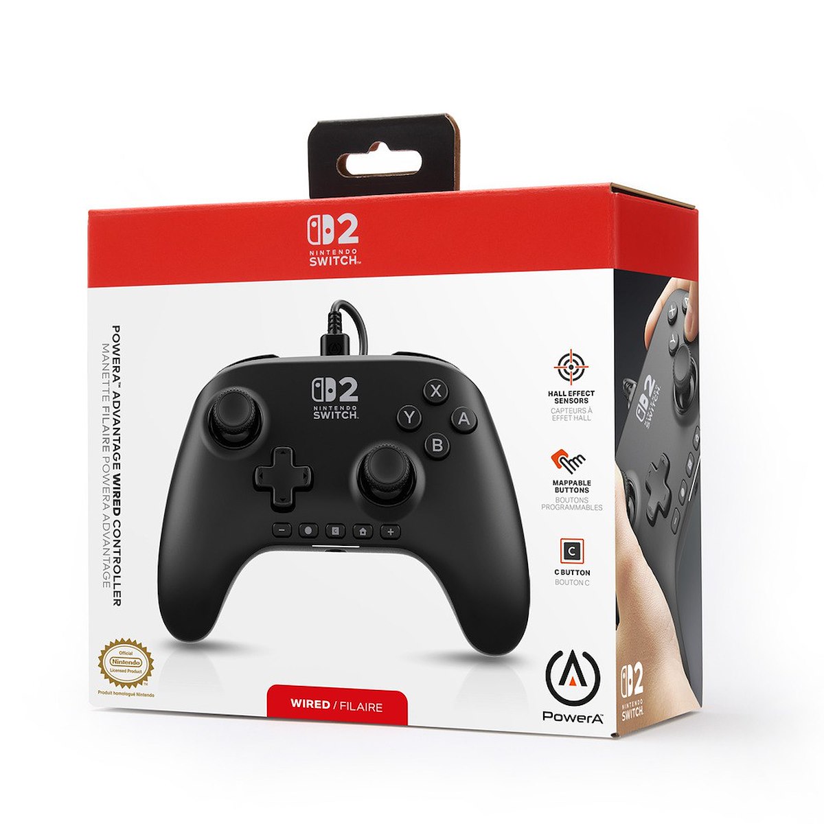 POWER A NSGP052301 Controller Cablato Advantage Nintendo Switch Nero - immagine 3