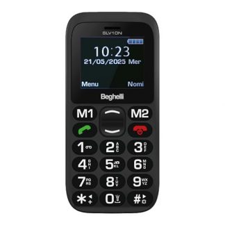 BEGHELLI 9143 Cellulare Senior Tasto Sos Display 1 77 Pollici Slv10n Eco