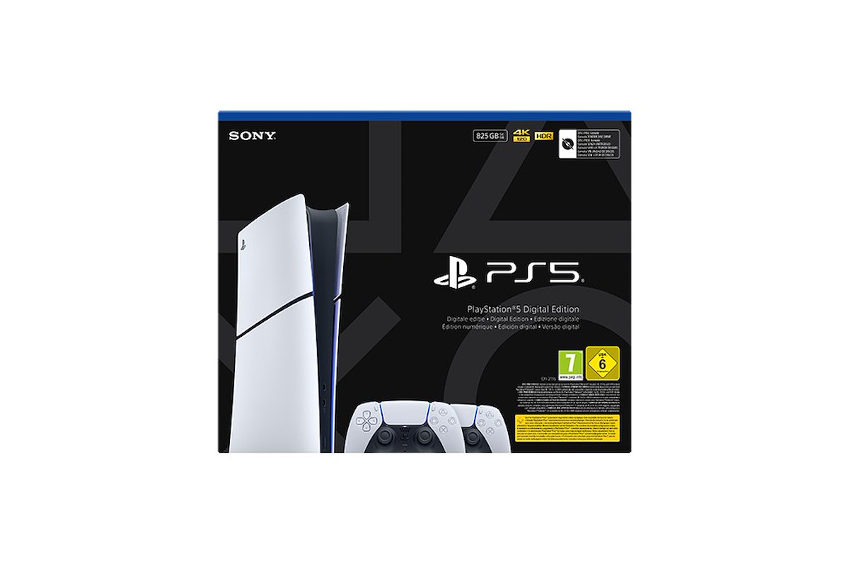 Sony Entertainment Consolle PS5 Digital con 2 Controller Wireless DualSense