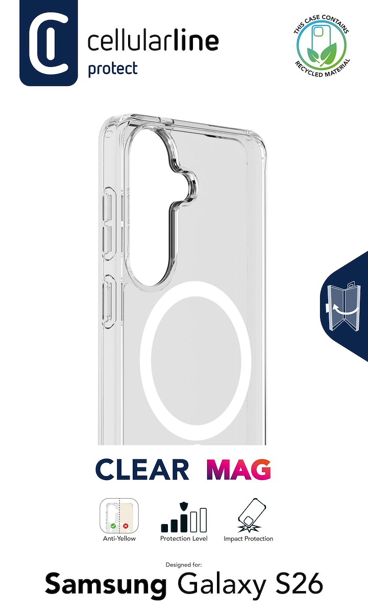 CELLULAR LINE CLEARMAGALS26T Custodia Clear Mag Trasparente - immagine 2