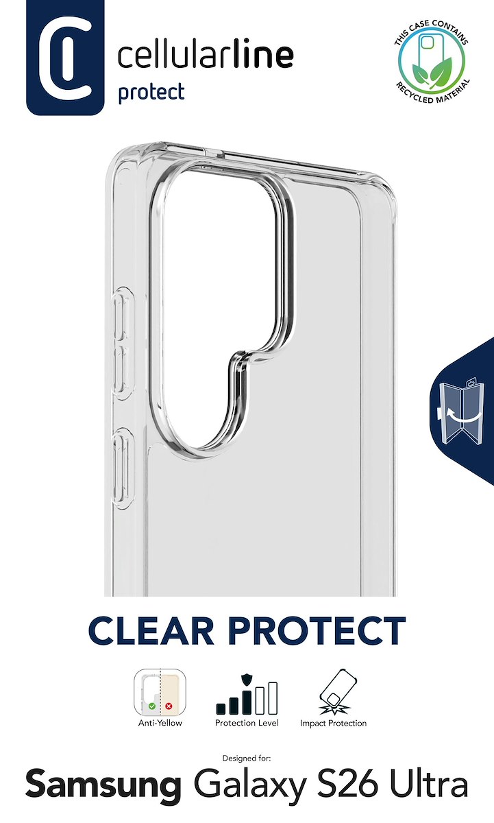 CELLULAR LINE CLEARDUOGALS26UT Custodia Rigida Clear Duo per M3 - immagine 2