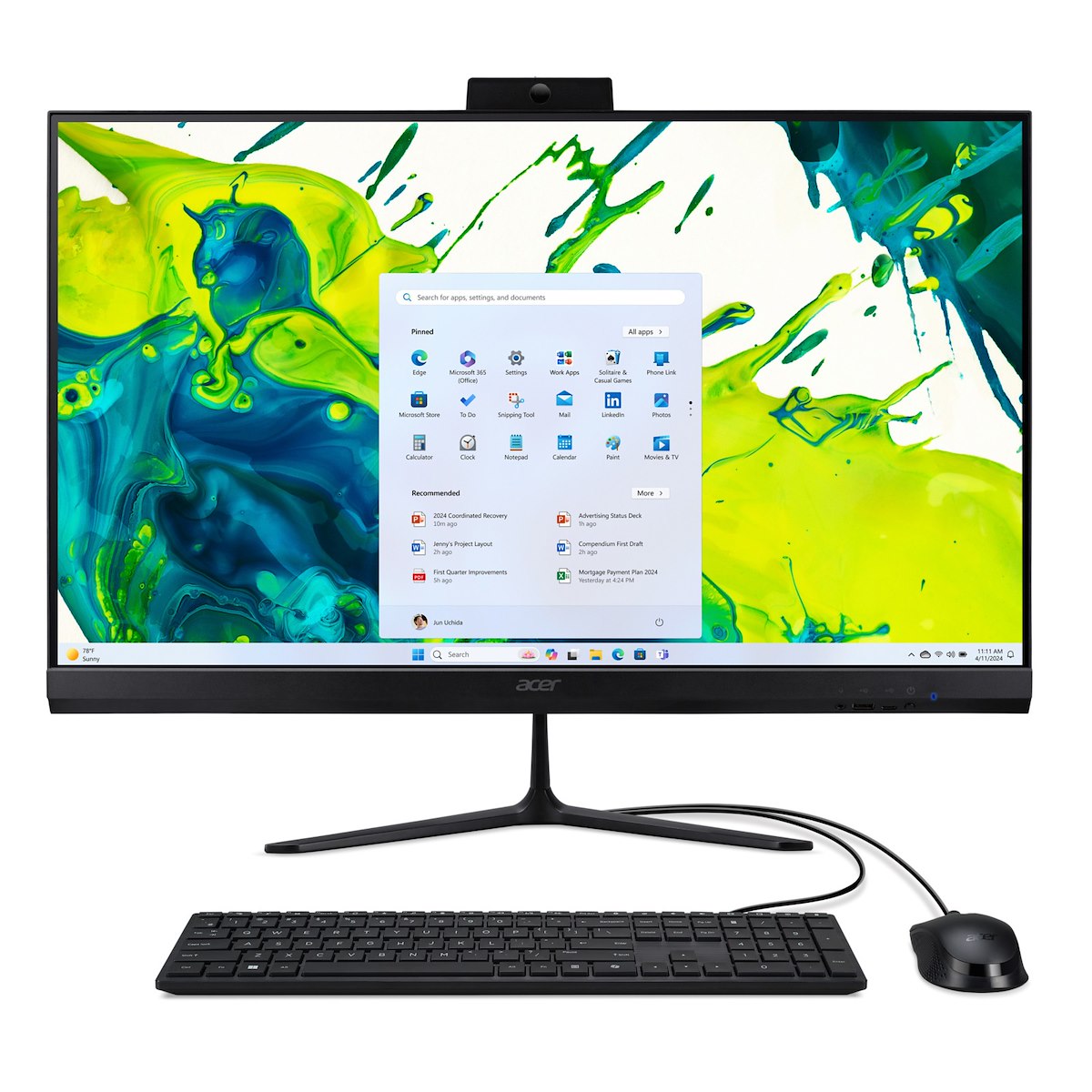 ACER ASPIREC272GC5120U Desktop All In One 27 Pollici Core i5-120U 16GB SSD 512GB