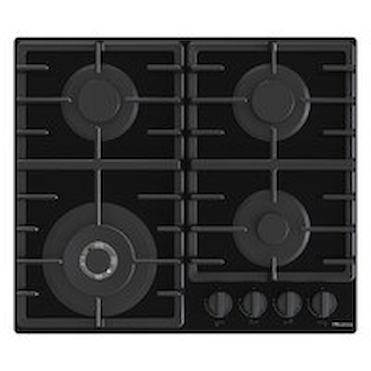 Hisense GG663BHF Piano Cottura Gas 60cm 4 Fuochi Griglie in Ghisa 