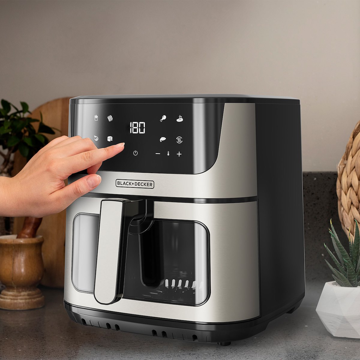 BLACK+DECKER BXAF8000E Friggitrice ad Aria, 8 Litri - immagine 3