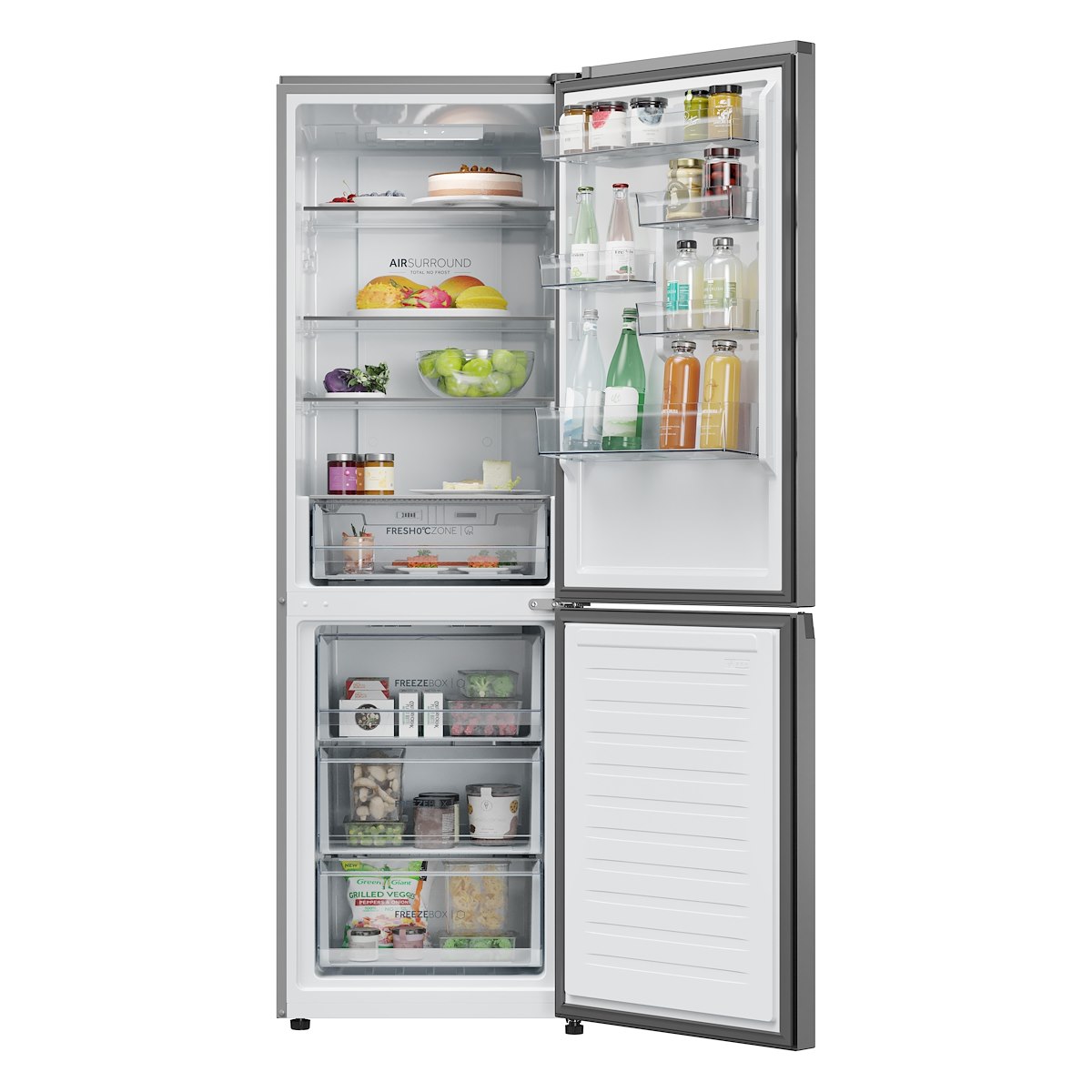 HAIER HDPR1618CNPK Frigorifero Combinato No Frost 352L Inox - immagine 2