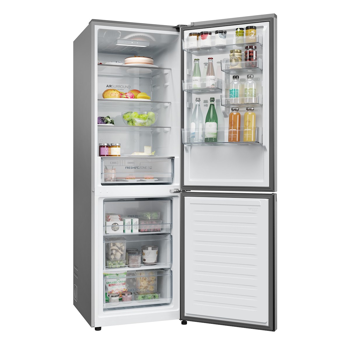 HAIER HDPR1618CNPK Frigorifero Combinato No Frost 352L Inox - immagine 3