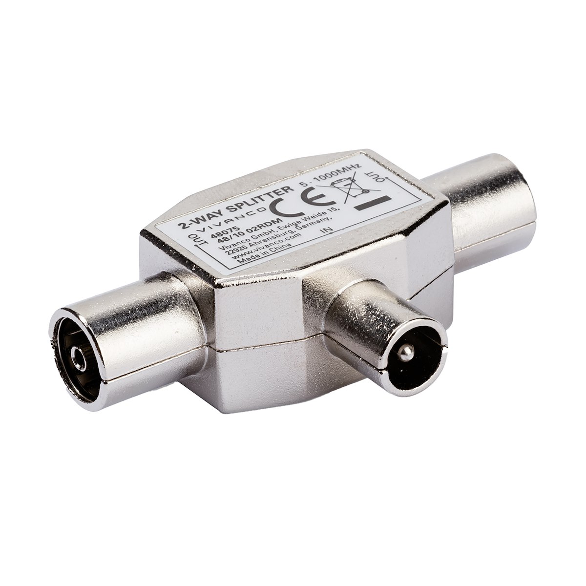 VIVANCO VVANSHILD1M2F Adattatore Radio 3 Porte M-F-F Metallo Audio - immagine 2