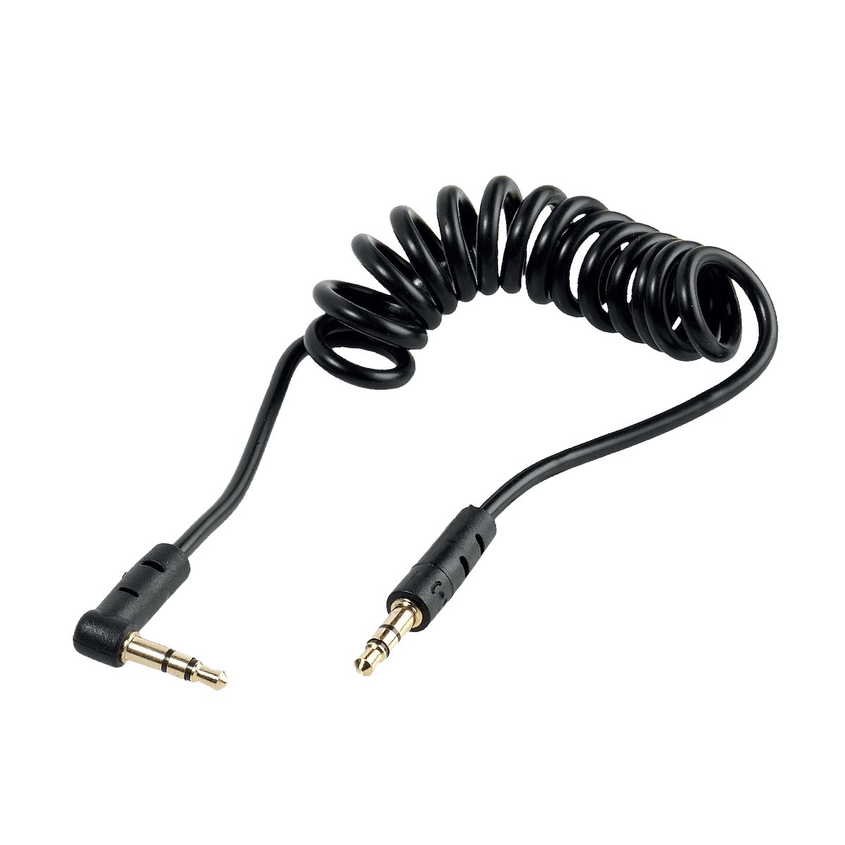 VIVANCO VVAJACK90SPIR07GK Cavo audio jack 3.5mm spirale 0.75m M-M nero - immagine 2