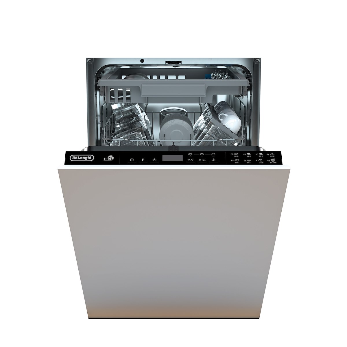 DE LONGHI L45P113E Lavastoviglie Slim 45cm, 11 coperti, 3 cestelli