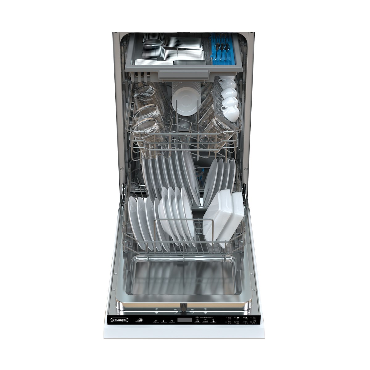 DE LONGHI L45P113E Lavastoviglie Slim 45cm, 11 coperti, 3 cestelli - immagine 4