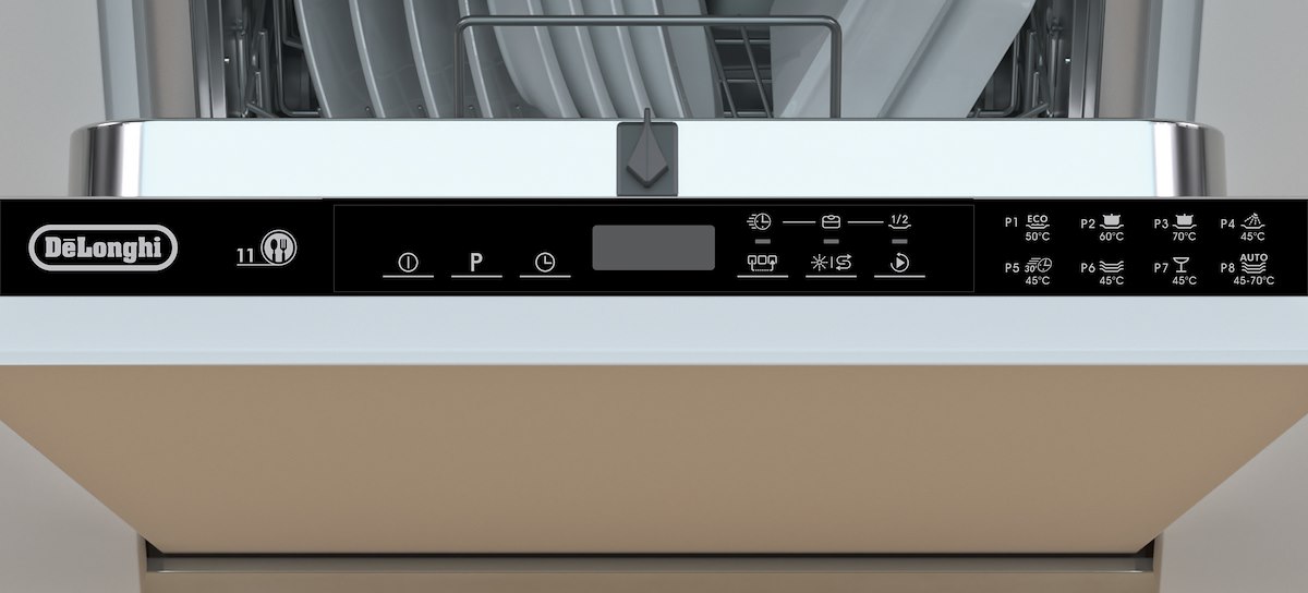 DE LONGHI L45P113E Lavastoviglie Slim 45cm, 11 coperti, 3 cestelli - immagine 5