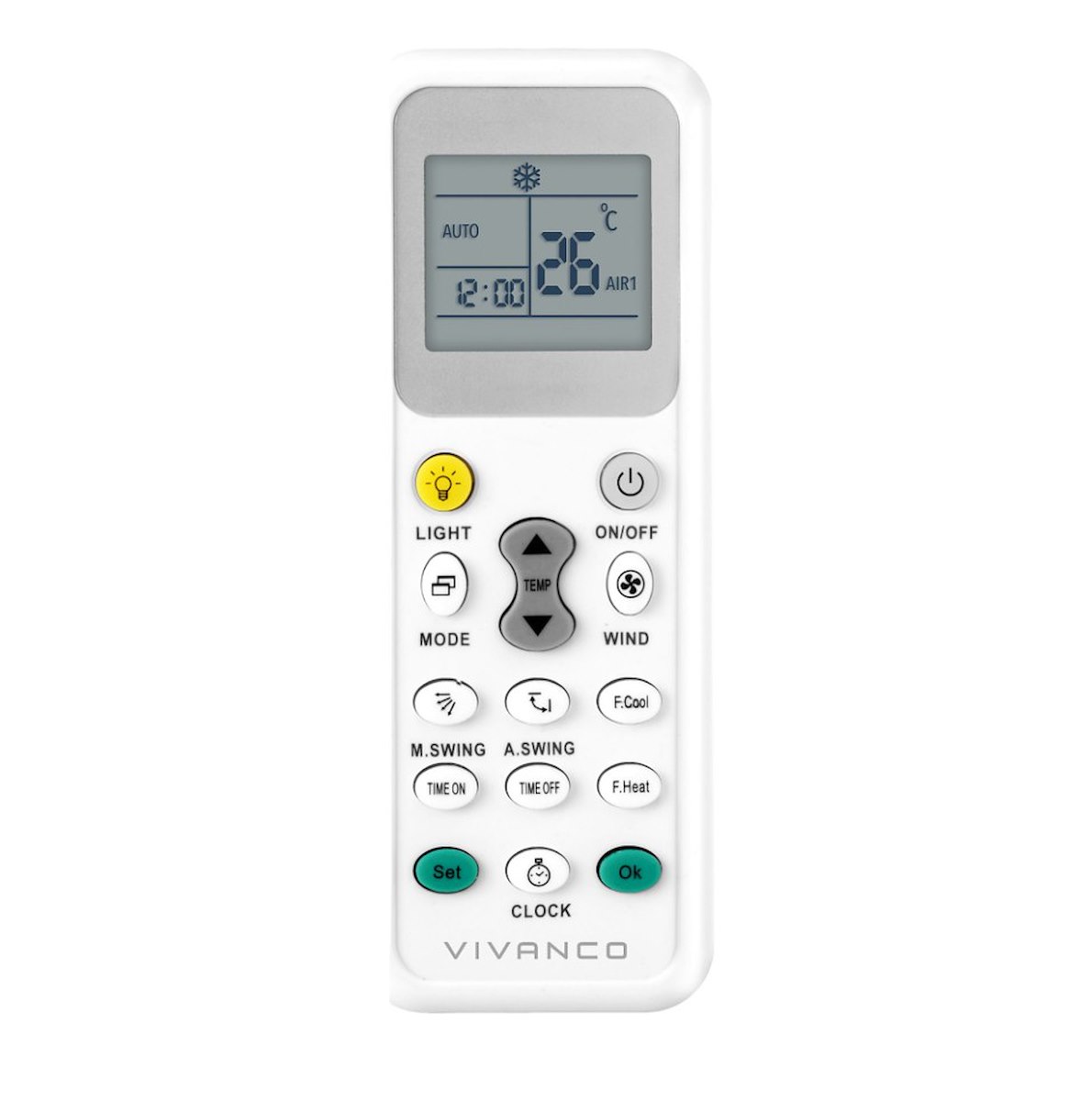 VIVANCO VNREMOTEAIR Telecomando condizionatore LCD