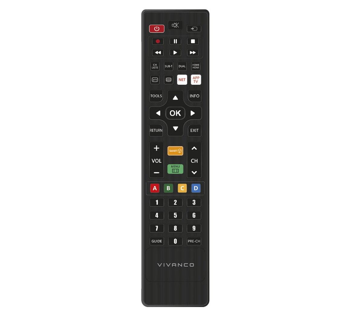 VIVANCO VVREMOTE4IN1 Telecomando 5 in 1 Smart TV