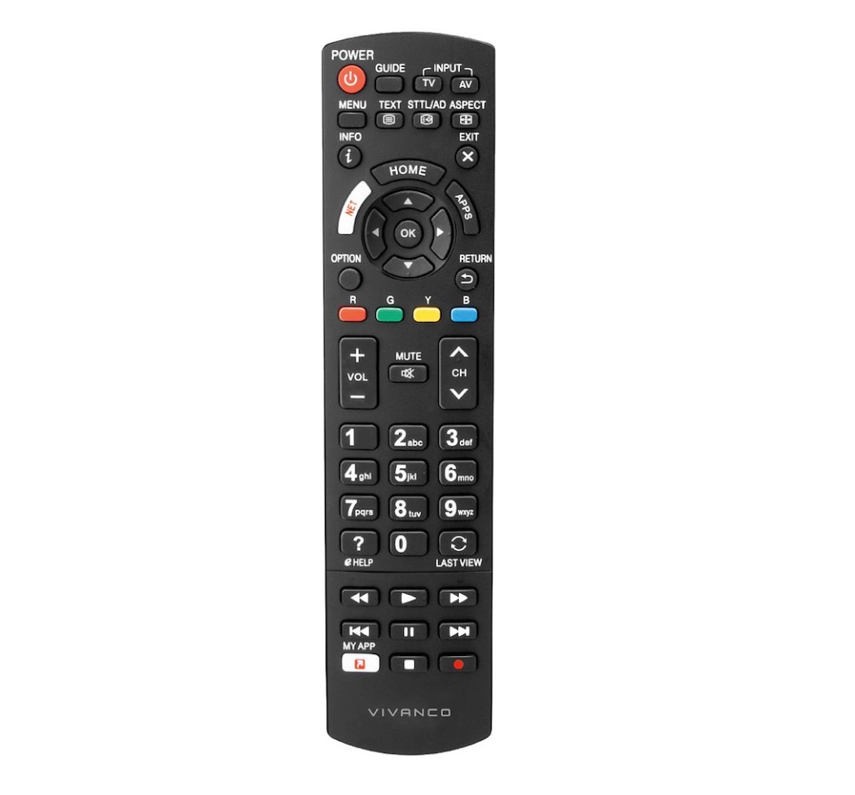 VIVANCO VVREMOTEPANA Telecomando Panasonic Smart TV 57 tasti