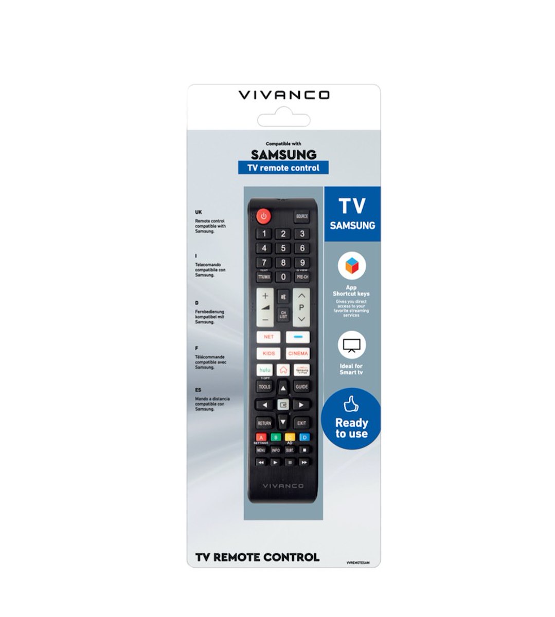 VIVANCO VVREMOTESAM Telecomando Smart TV Samsung 57 tasti - immagine 2