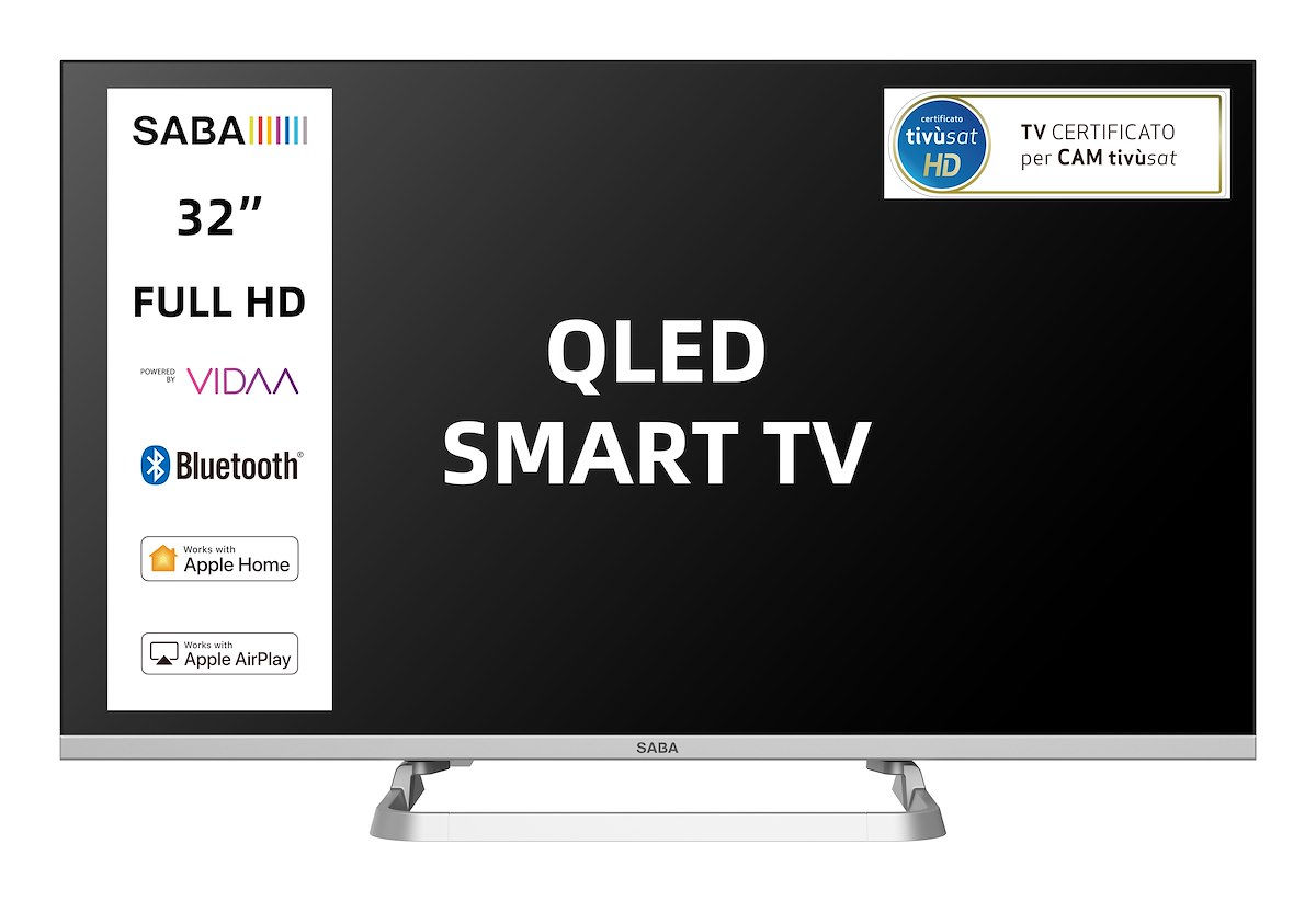 SABA SA32QM10VDA TV LED QLED 32" FHD Smart VIDAA T2/S2