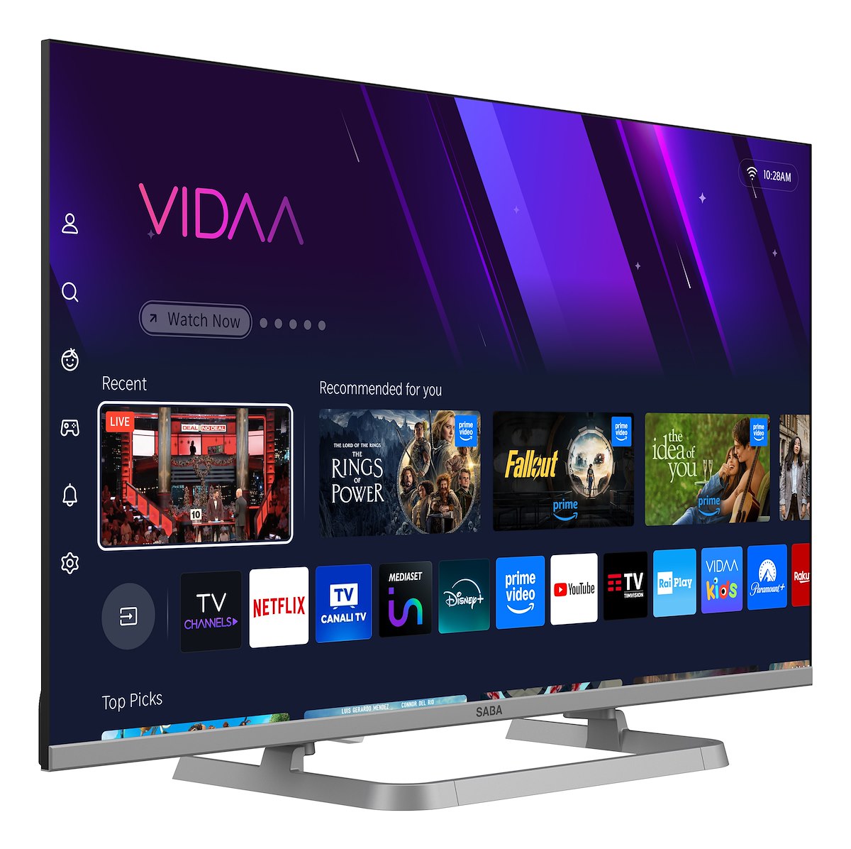 SABA SA32QM10VDA TV LED QLED 32" FHD Smart VIDAA T2/S2 - immagine 3