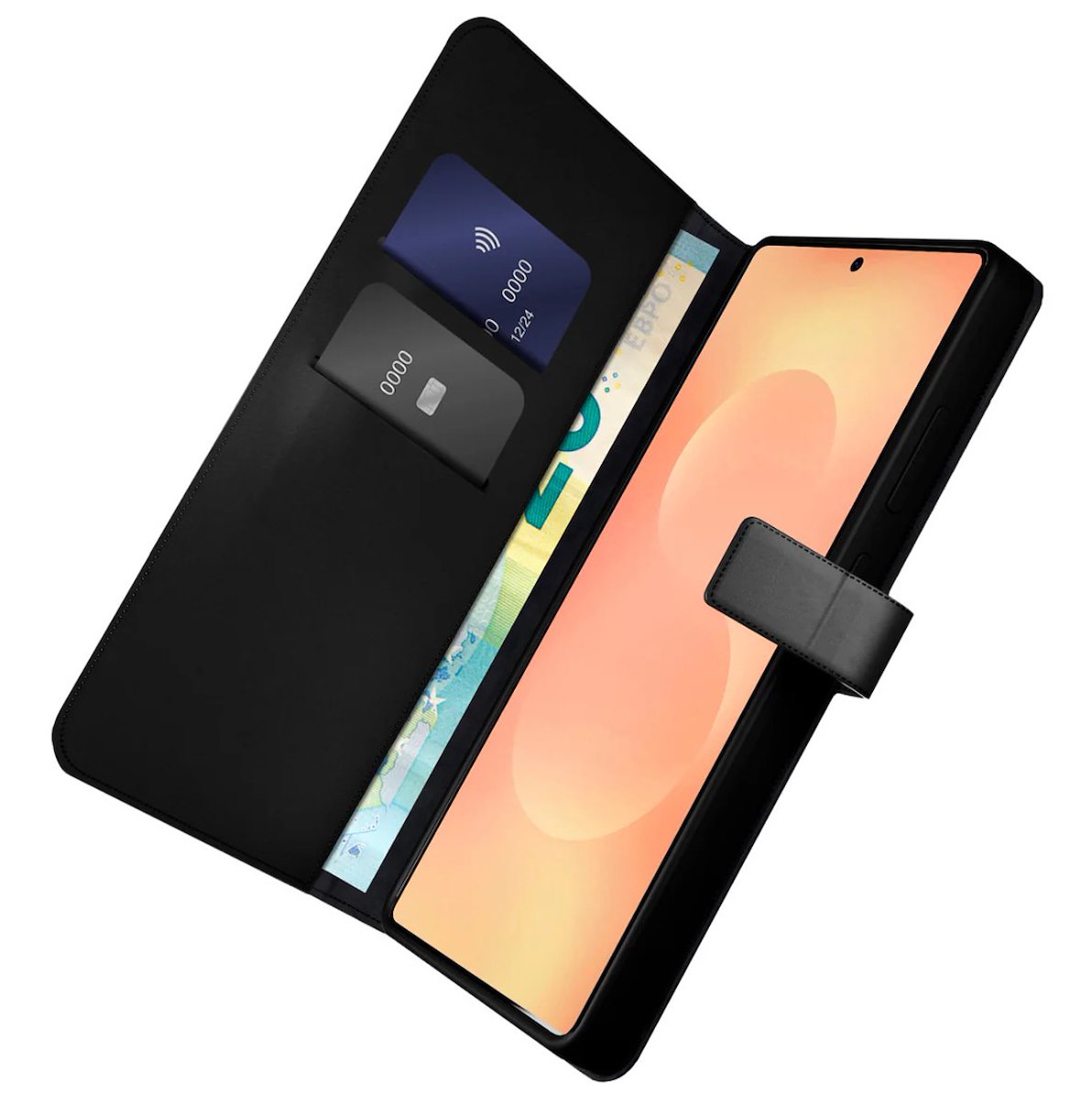 PURO PUSGS26UBOOKC8BLK Custodia Ecopelle Flip Oriz. + 2 Vani + Tasca Banconote - immagine 2