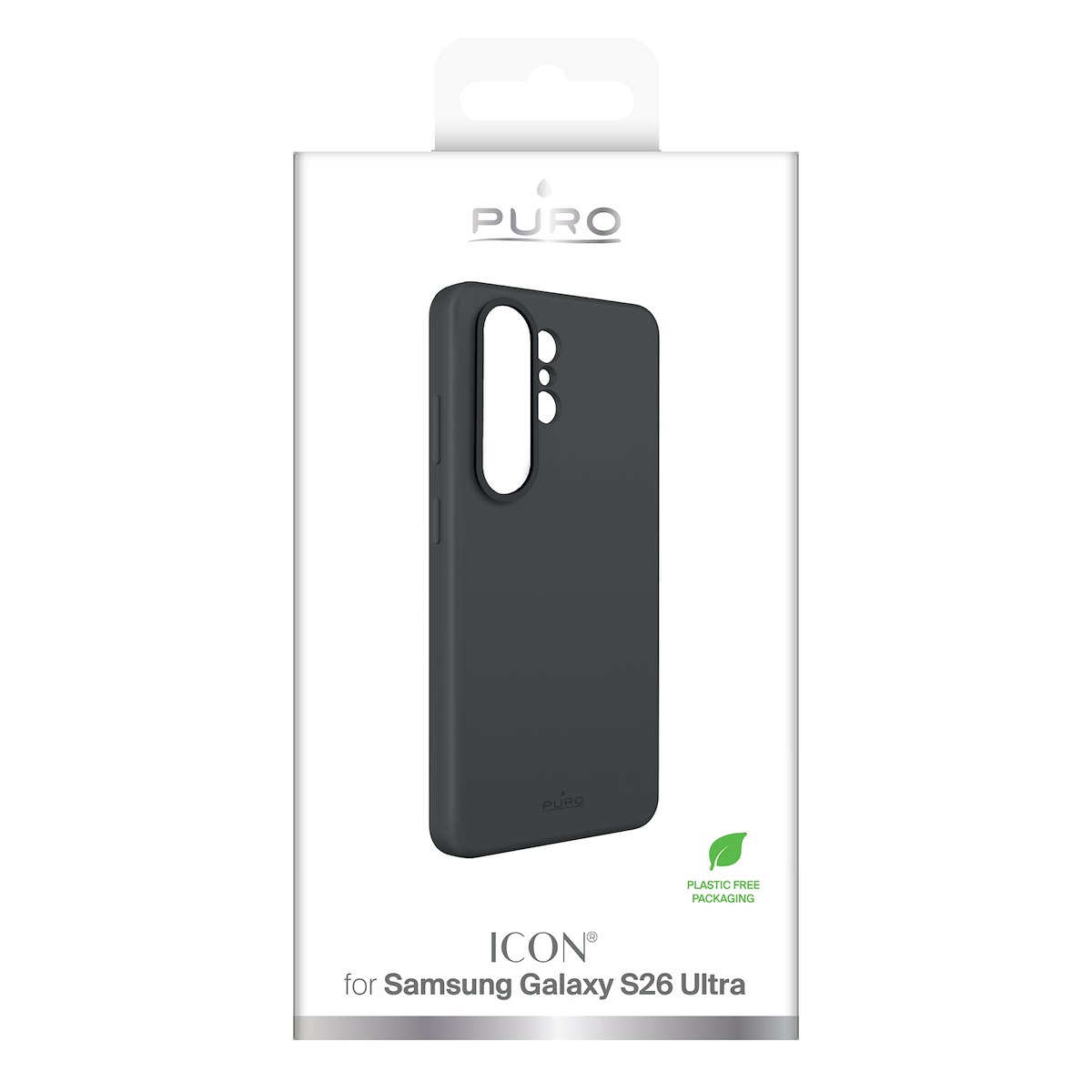 PURO PUSGS26UICONBLK Cover Silicone Icon per M3, Nero - immagine 2