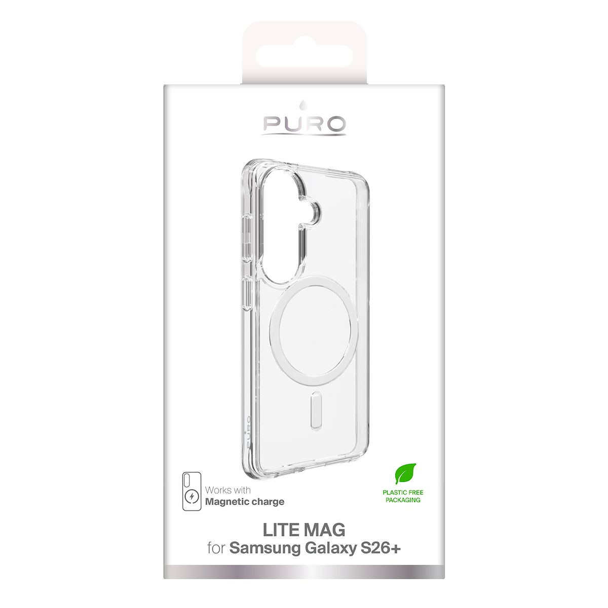 PURO PUSGS26PLITEMAGTR Lite Mag Cover TPU+PC per M2, Trasparente - immagine 2