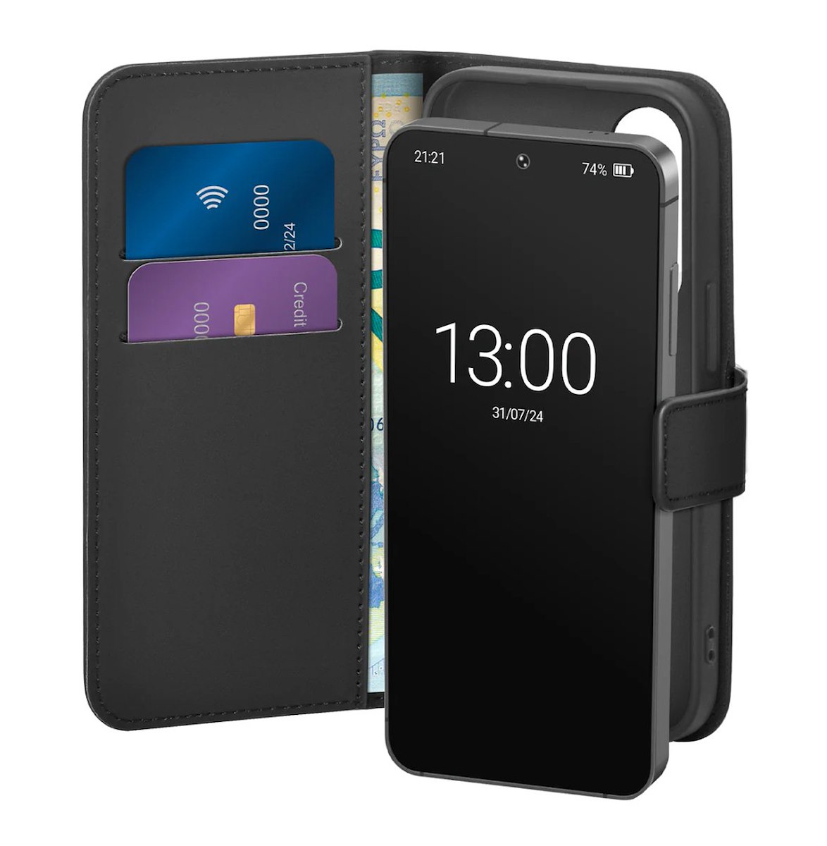 PURO PUSGS26BOOKC8BLK Custodia Ecopelle Flip Orizzontale Nera