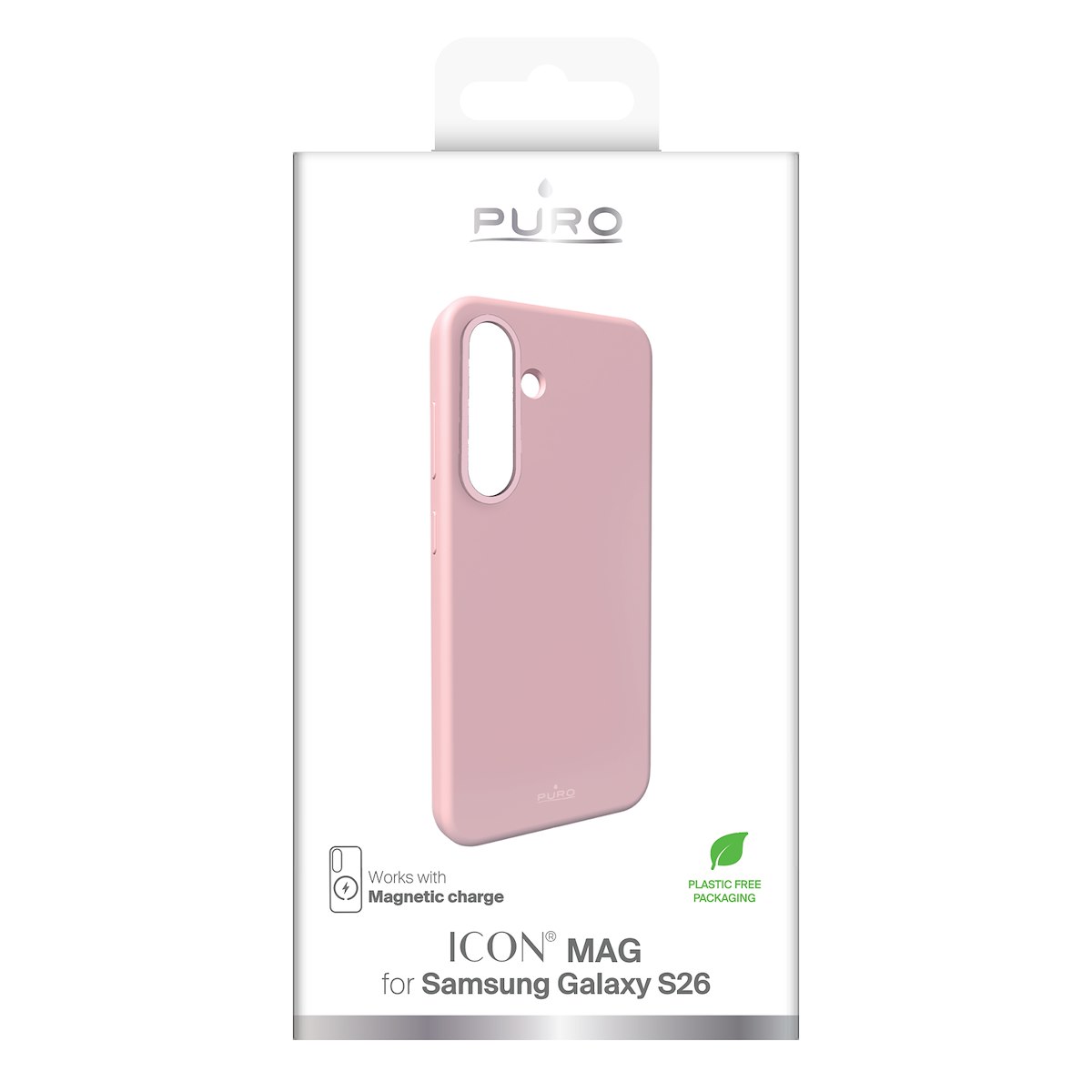 PURO PUSGS26ICONMAGROSE Cover Silicone Icon Mag con Magneti Integrati Rosa - immagine 2