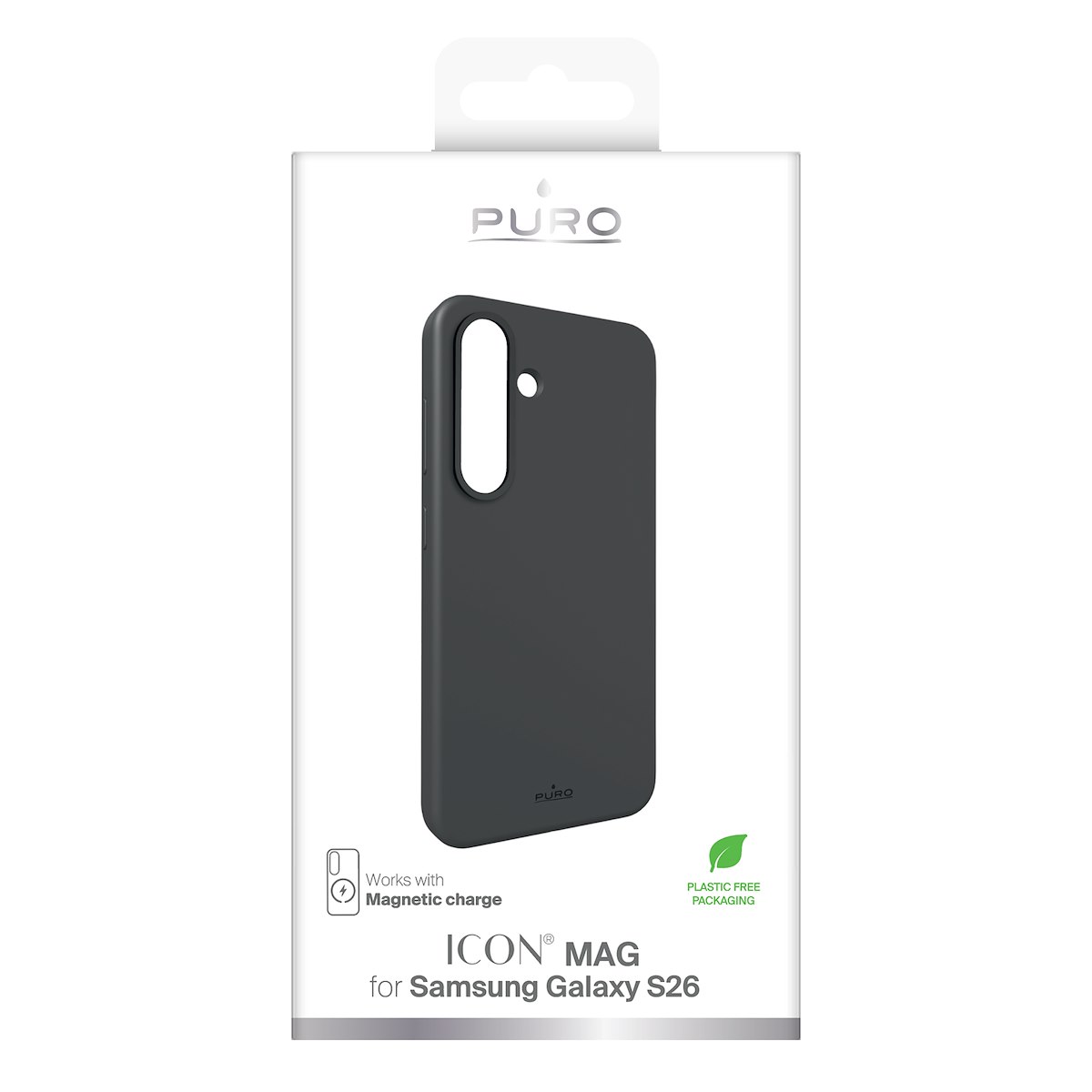 PURO PUSGS26ICONMAGBLK Cover Silicone Icon Mag con Magneti Integrati per M1 Nero - immagine 2