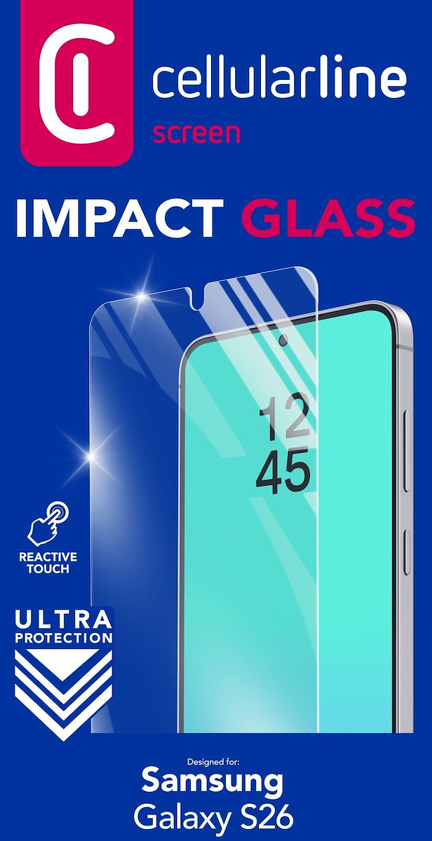 CELLULAR LINE TEMPGLASSGALS26 Pellicola Vetro Temperato Antiurto per M1 - immagine 2
