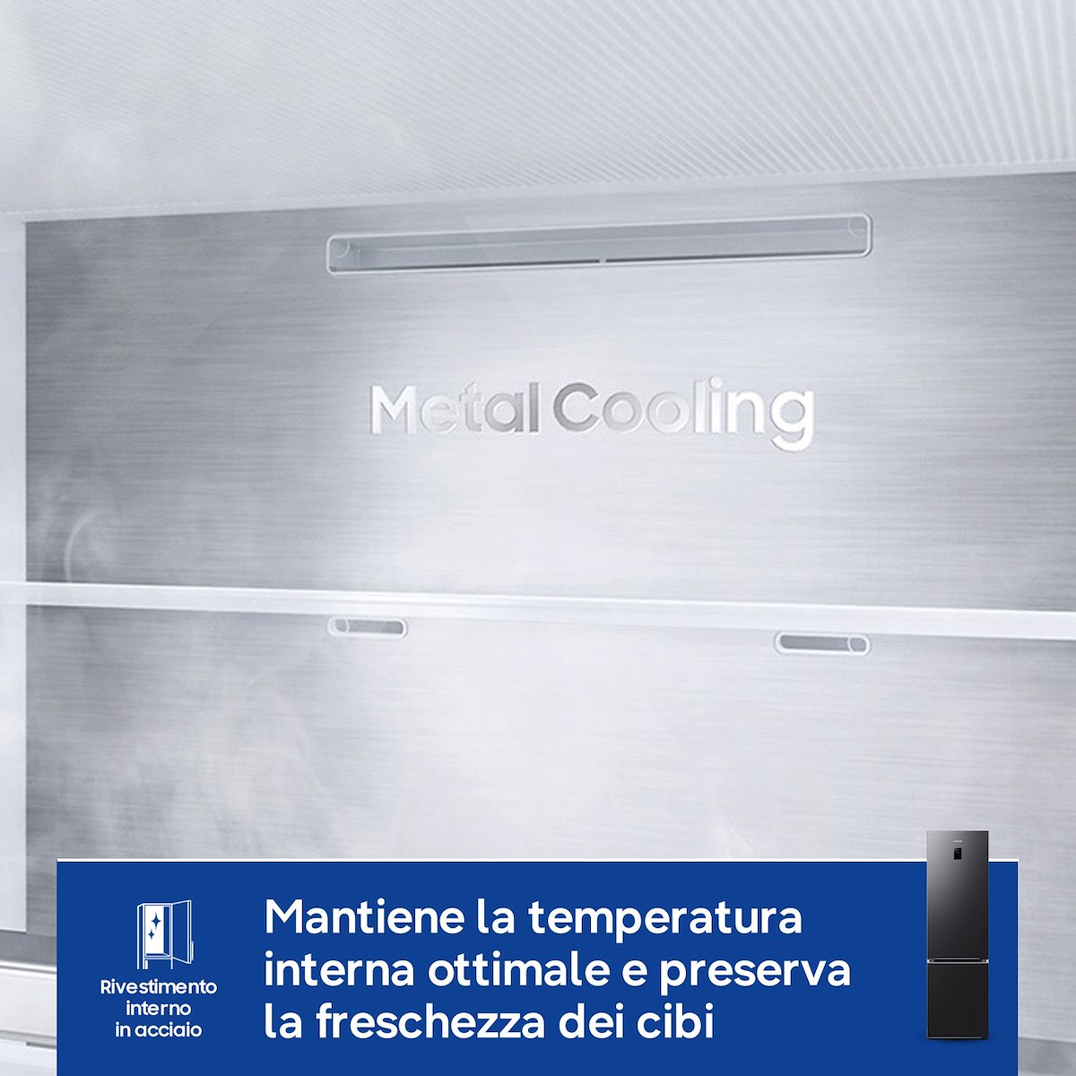 SAMSUNG RB38C776CB1EF Combi NoFrost AI WiFi Antracite - immagine 5