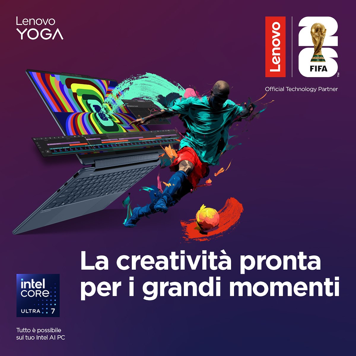 LENOVO YOGASLIM714ILL10PN83JX00BDIX NB 14" WUXGA U7 16GB SSD512GB W11H - immagine 2