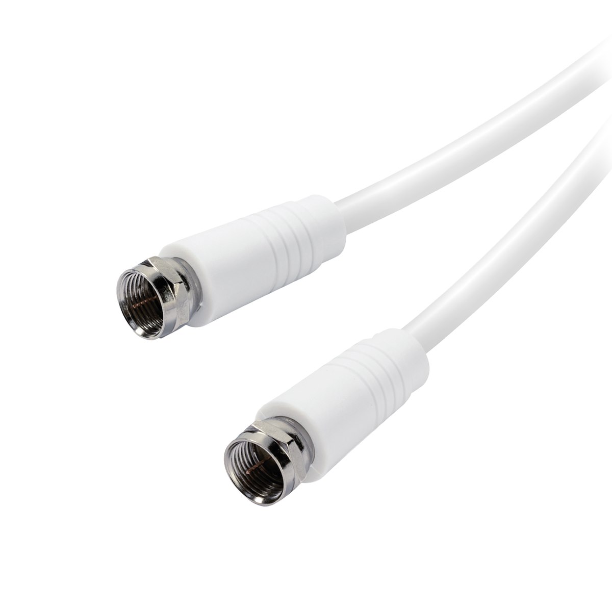 VIVANCO VVSATCAB30FFW Cavo Antenna F-M/M 3m Bianco - immagine 2
