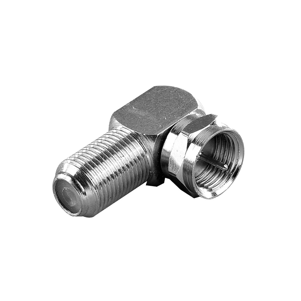 VIVANCO VVSATADAPTFMF90 Adattatore Antenna F-M 90° Metallo - immagine 2