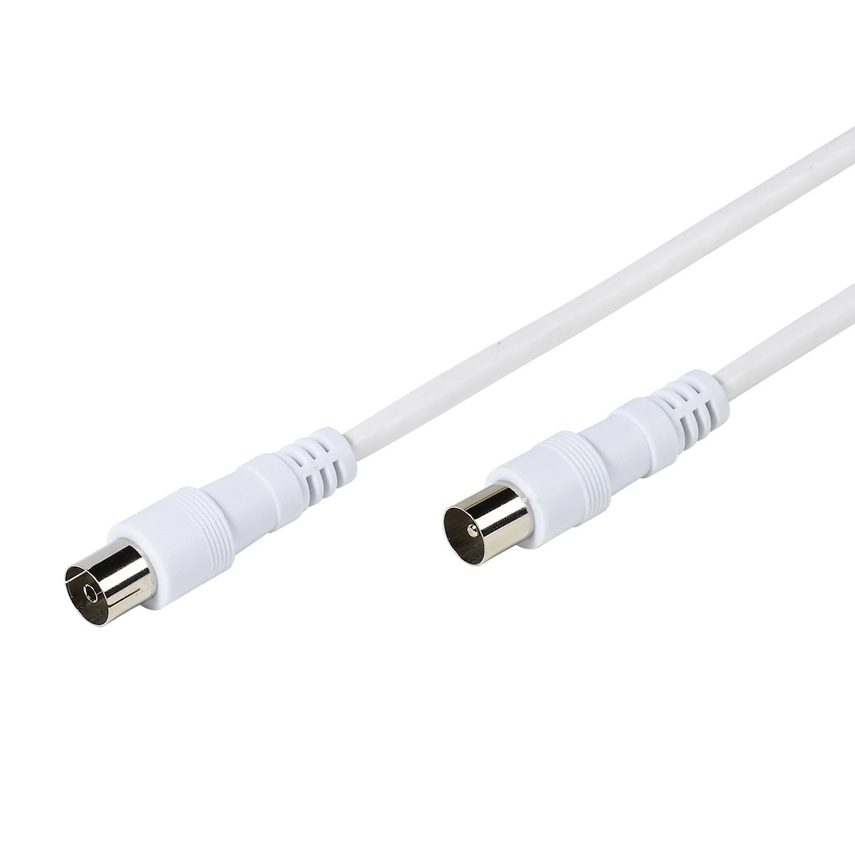 VIVANCO VVANX100MFW Cavo Antenna Coassiale M-F 10m 75 Ohm Bianco - immagine 2