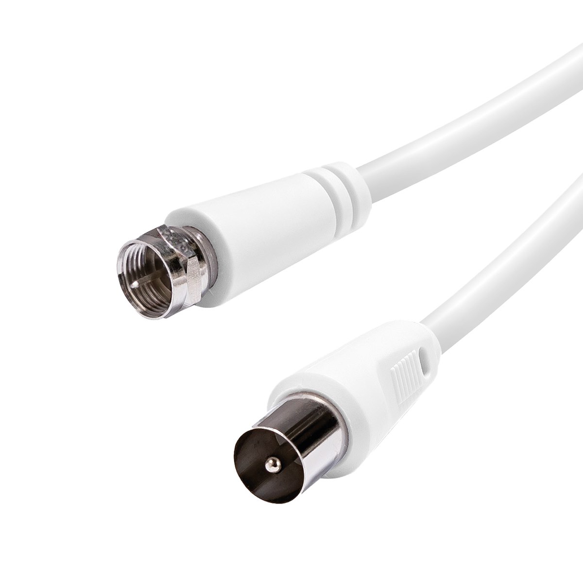 VIVANCO VVSAT15COAXMMW Cavo antenna F-Coax M-M 1.5m, bianco - immagine 2