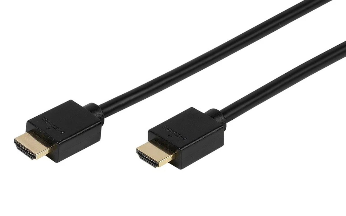 VIVANCO VVVHDMI10MMGG Cavo HDMI 2.0 ARC M-M, 1m, 4K-60Hz, Oro/Nero