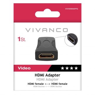 VIVANCO VVVHDMIADFFG Adattatore HDMI F-F, Nero