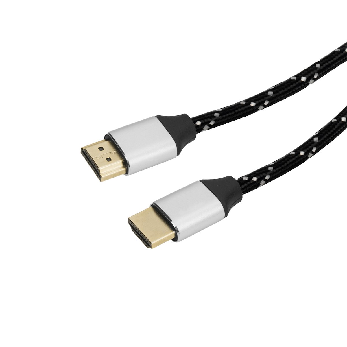 VIVANCO VVVHDMI12MMBG Cavo HDMI 2.0 ARC M-M Nylon 1.2m 4K Nero - immagine 2