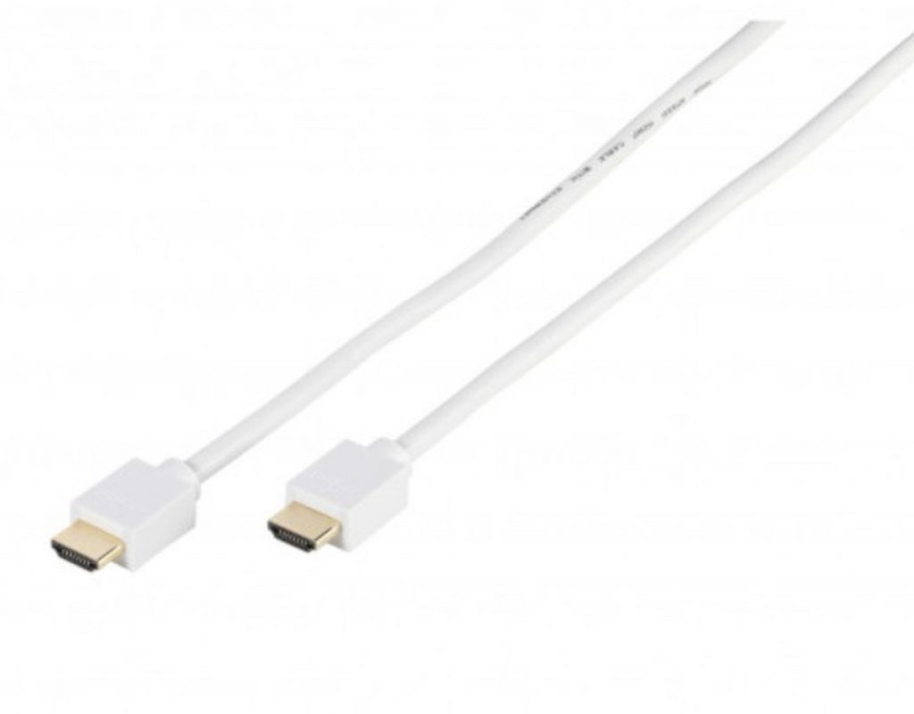 VIVANCO VVITCABHDMIET100W Cavo HDMI 2.0 ARC M-M 1m 4K-60Hz Bianco