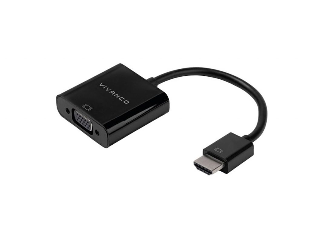 VIVANCO VVITADHDMIVGAMF Adattatore HDMI-VGA M-F 10cm Nero