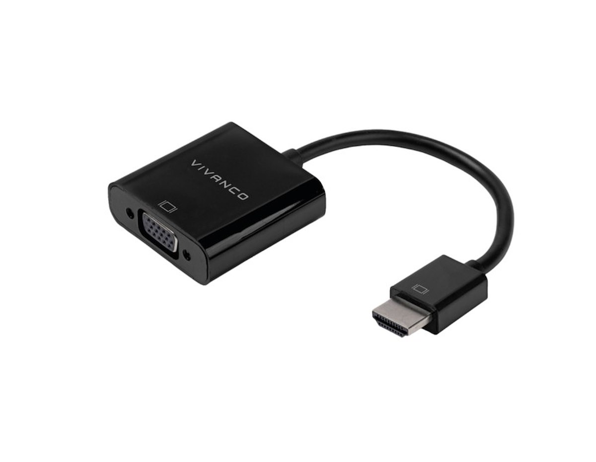 VIVANCO VVITADHDMIVGAMF Adattatore HDMI-VGA M-F 10cm Nero