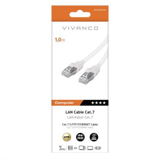 VIVANCO VNITLAN7FTP10K Cavo Ethernet RJ45 M-M 1m Cat 7 Nero