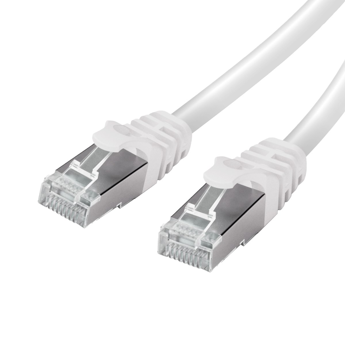 VIVANCO VVITLAN7FTP20 Cavo Ethernet RJ45 M-M 2m Cat.7 Bianco - immagine 2