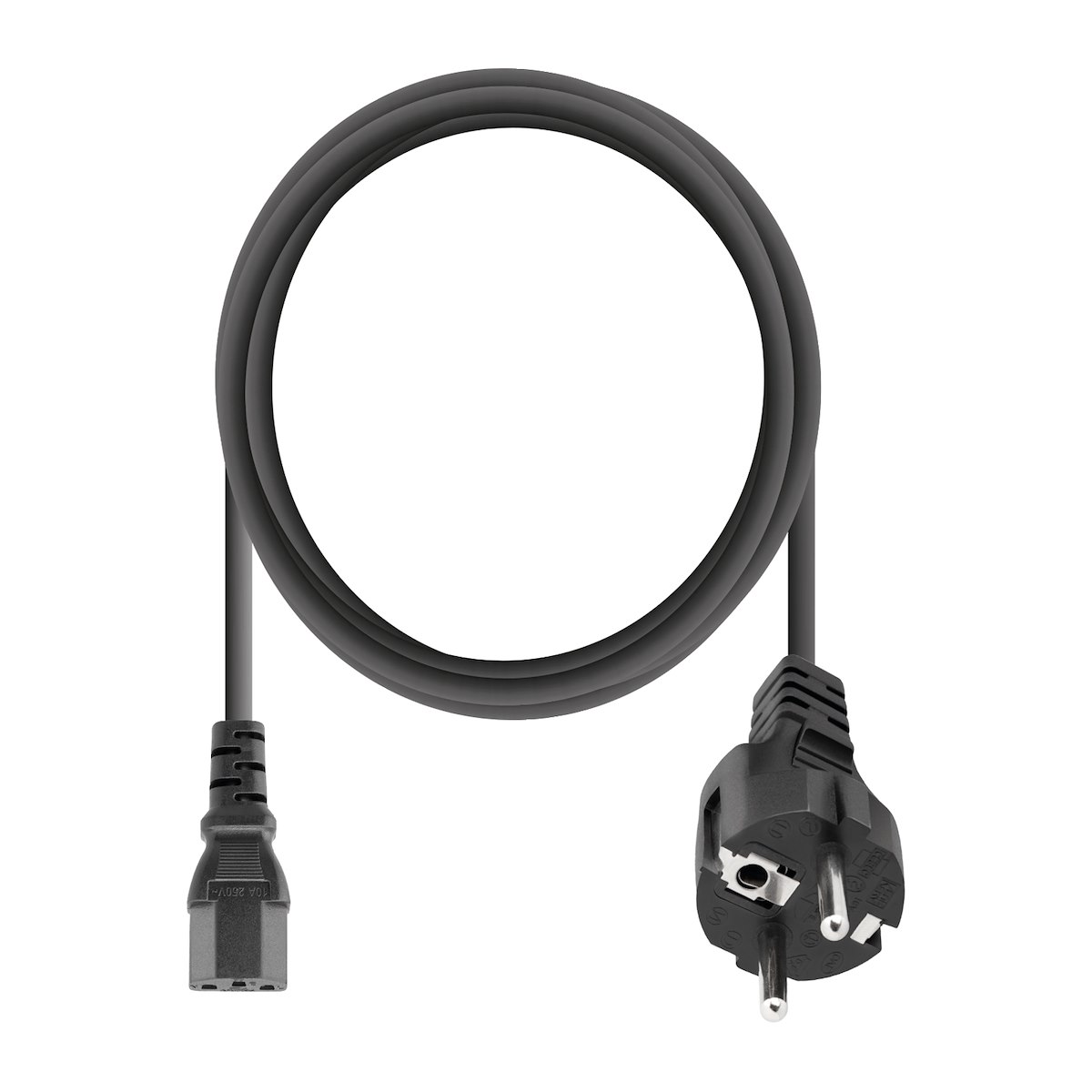 VIVANCO VVITXSCHUKO15IECK Cavo alimentazione Schuko-IEC, 1.8m, nero - immagine 2