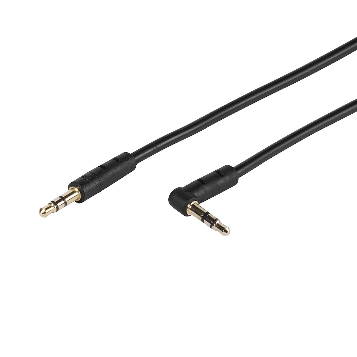 VIVANCO VVAJACK1590GK Cavo Audio Jack 3.5mm M-M, 1.5m, Angolo, Nero - immagine 2