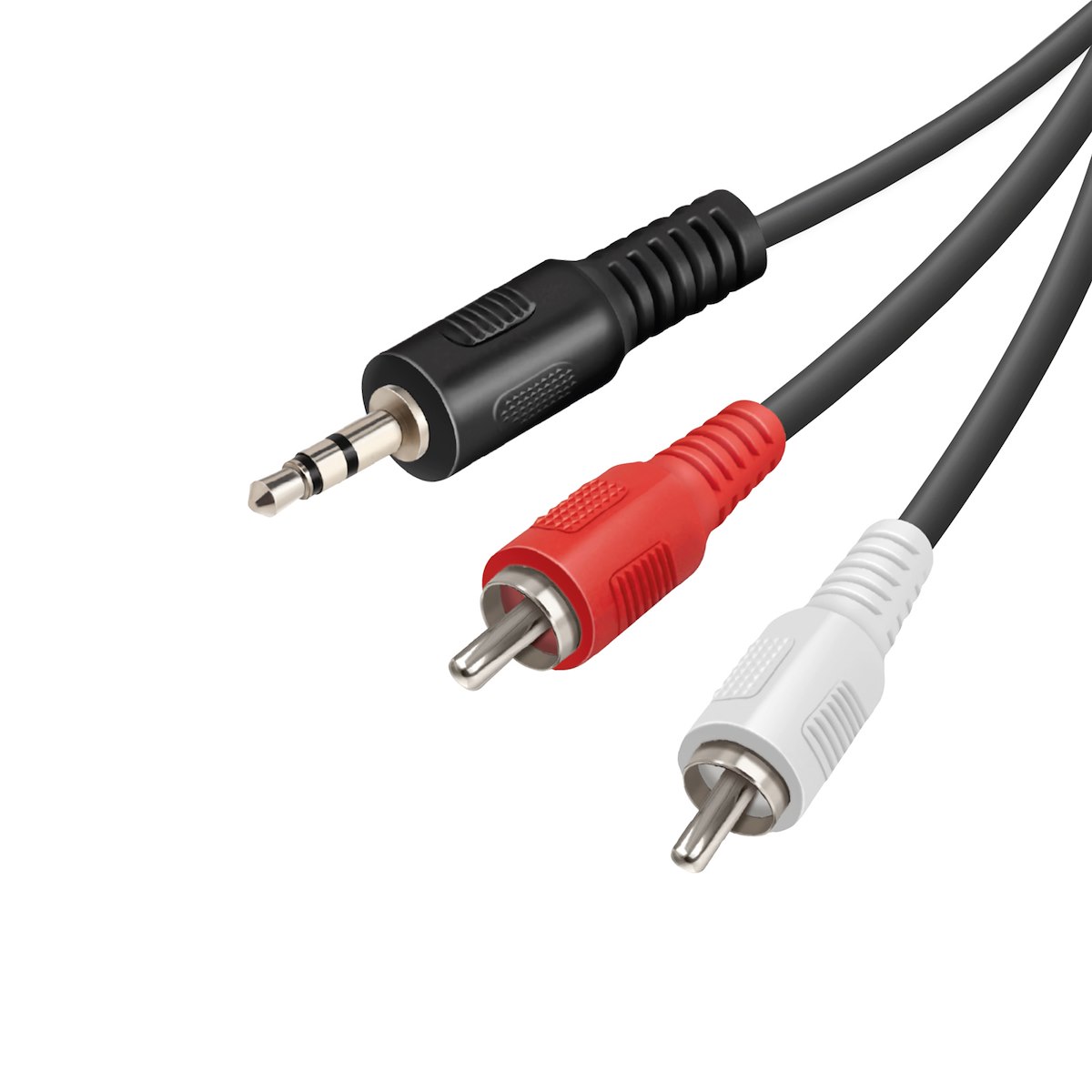 VIVANCO VVAJACK2RCA18MMK Adattatore Audio RCA-Jack 3.5mm M-F 1.5m Nero - immagine 2