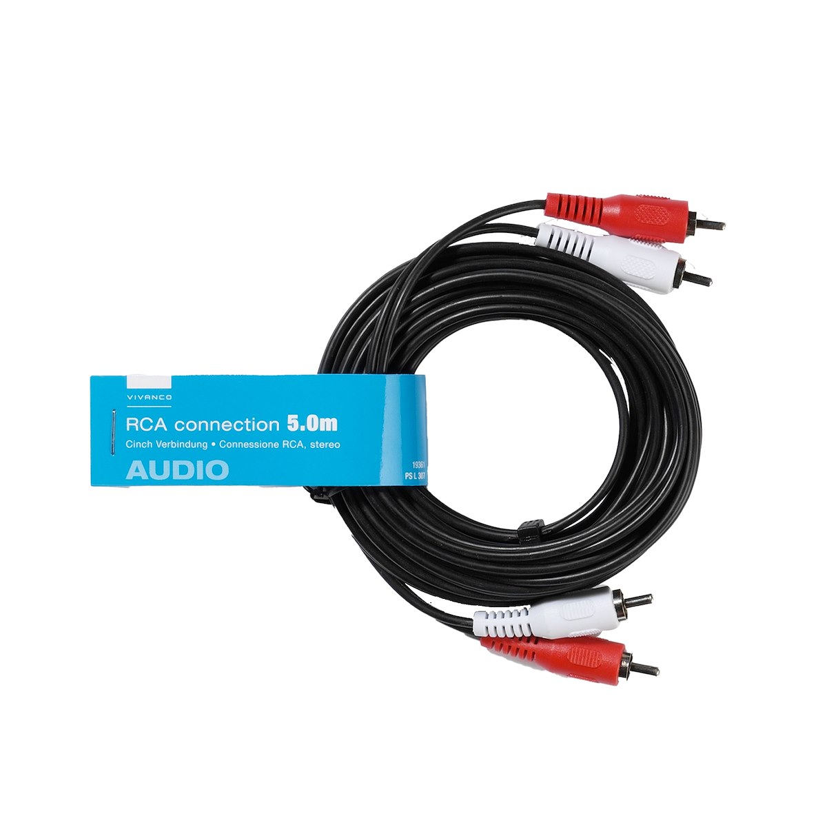 VIVANCO VVAX2RCA50MM Cavo RCA Stereo M-M 5m Nero Audio