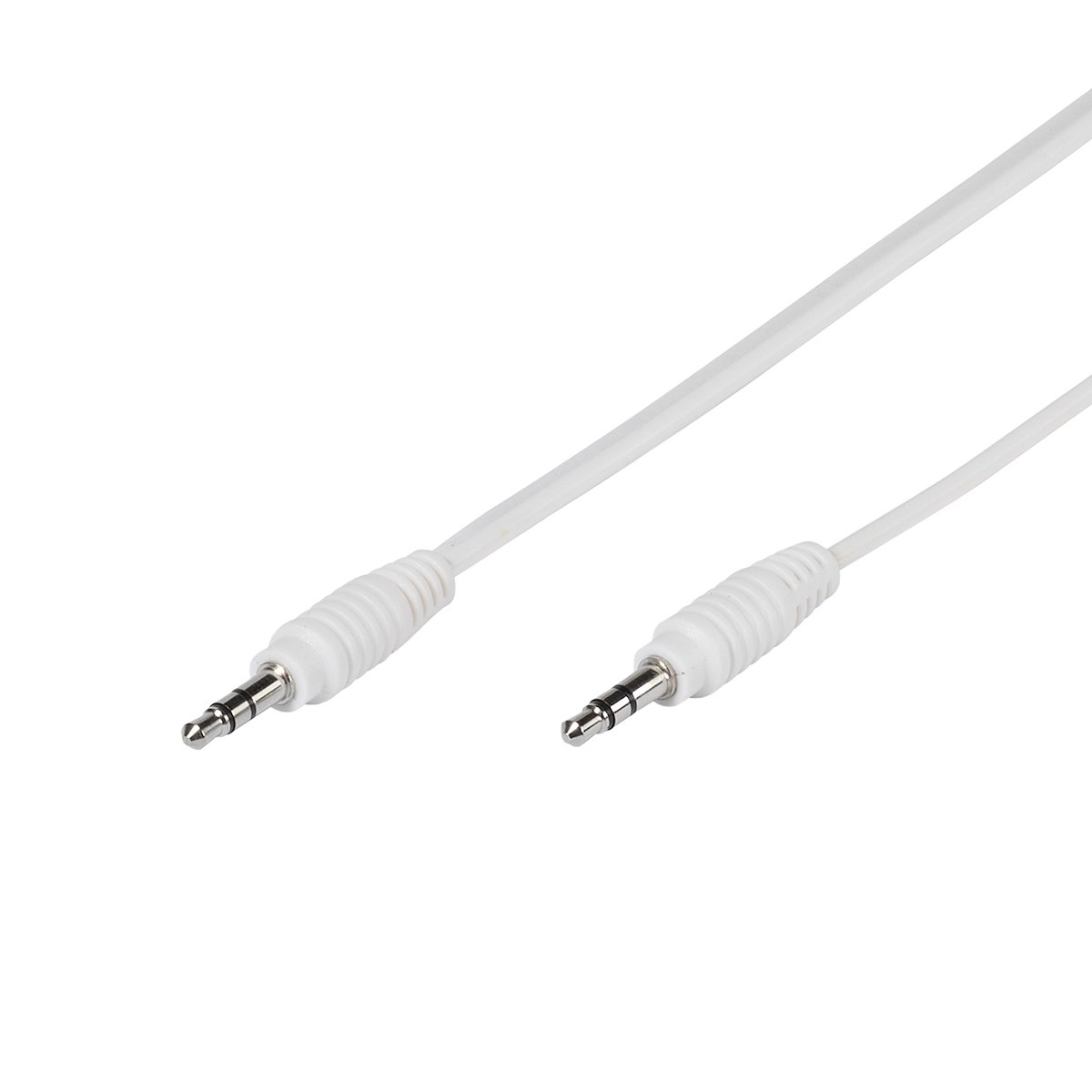 VIVANCO VVAJACK10MMW Cavo audio jack 3.5mm M-M, 1m, bianco - immagine 2