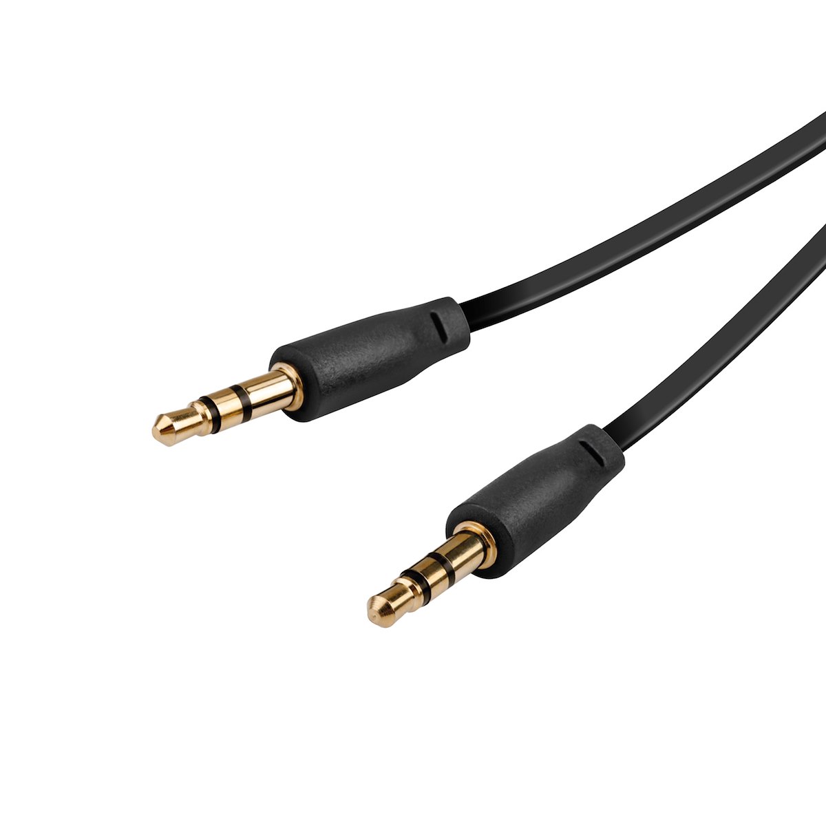 VIVANCO VVAJACFLAT25MMGK Cavo Audio Jack 3.5mm M-M 2.5m Piatto Nero - immagine 2