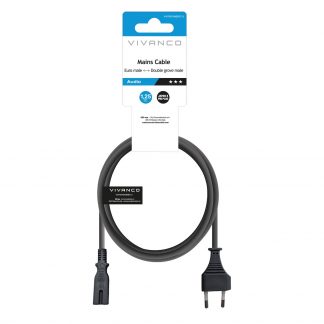VIVANCO VVITXPOWERIT12 Cavo alimentazione 2 pin, 2m, nero